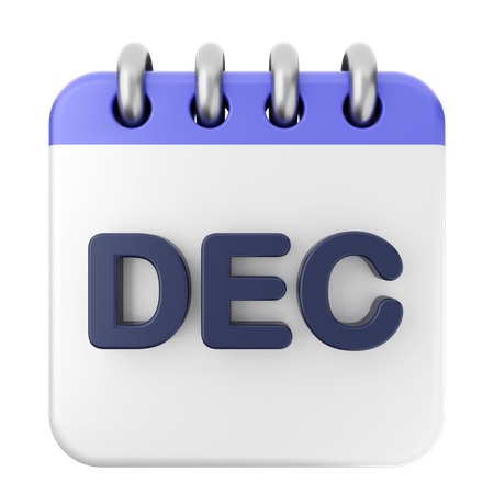 Calendrier de décembre  3D Icon