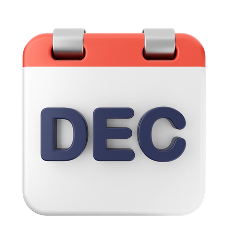 Calendrier de décembre  3D Icon