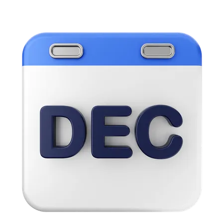 Calendrier de décembre  3D Icon