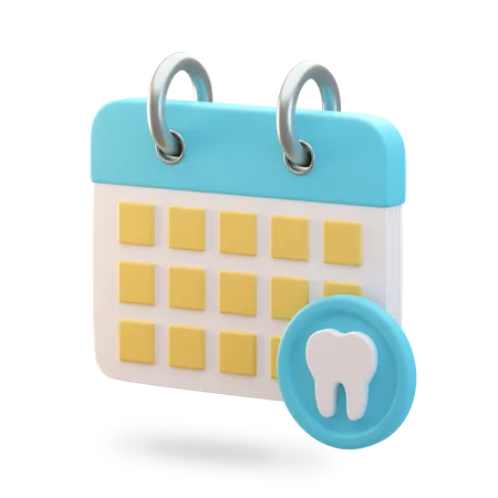 Calendrier du dentiste  3D Illustration