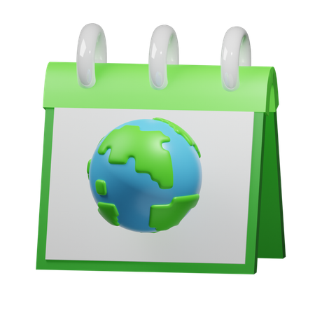 Calendrier du jour de la terre  3D Icon
