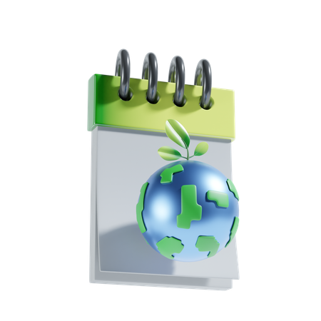 Calendrier du jour de la terre  3D Icon