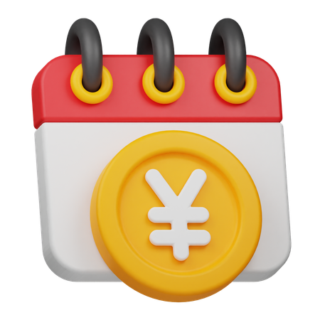 Calendrier des pièces en yens  3D Icon