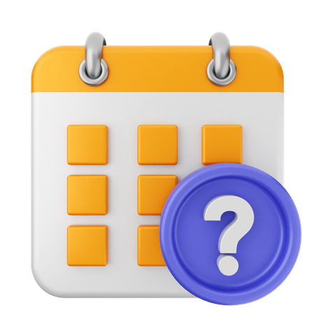 Calendrier des questions  3D Icon