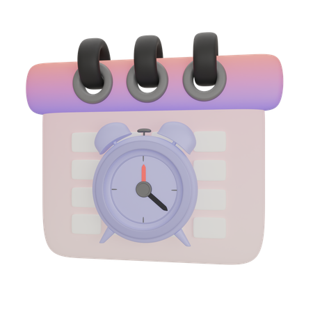 Calendrier déterminer le calendrier des délais  3D Icon