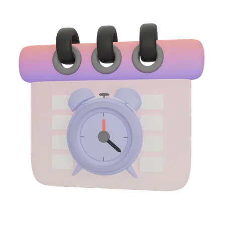 Calendrier déterminer le calendrier des délais  3D Icon