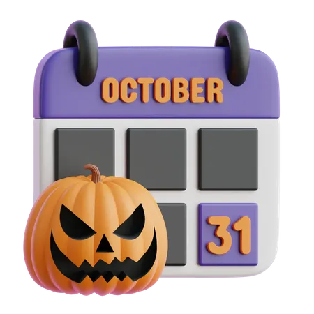 Calendrier d'Halloween  3D Icon