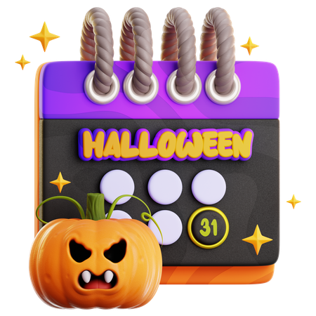 Calendrier d'Halloween  3D Icon