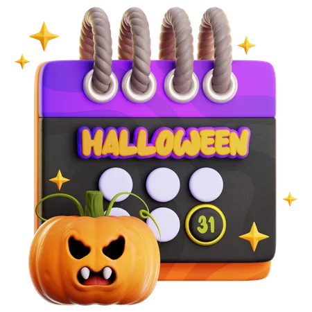 Calendrier d'Halloween  3D Icon