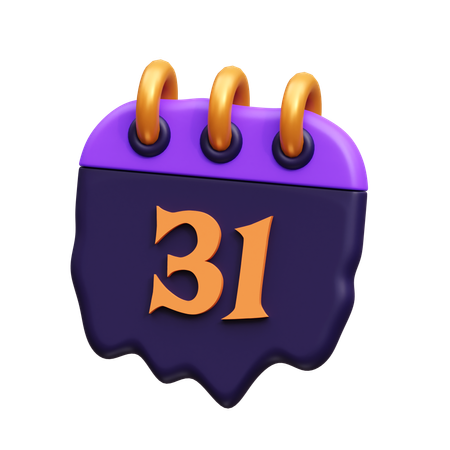 Calendrier d'Halloween  3D Icon