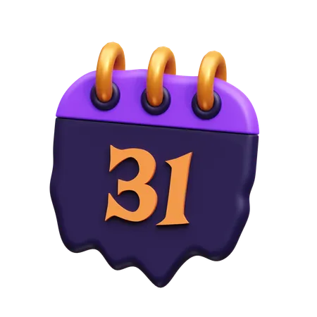 Calendrier d'Halloween  3D Icon