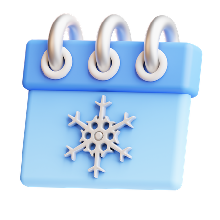 Calendrier d'hiver  3D Icon