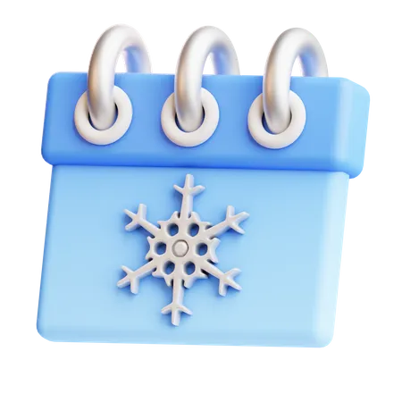 Calendrier d'hiver  3D Icon