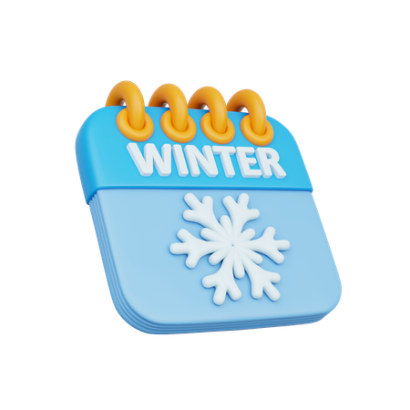 Calendrier d'hiver  3D Icon