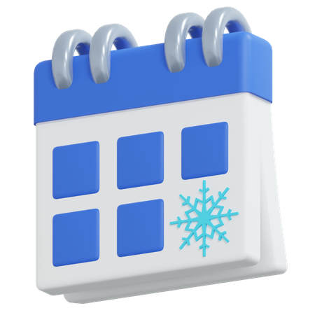 Calendrier d'hiver  3D Icon