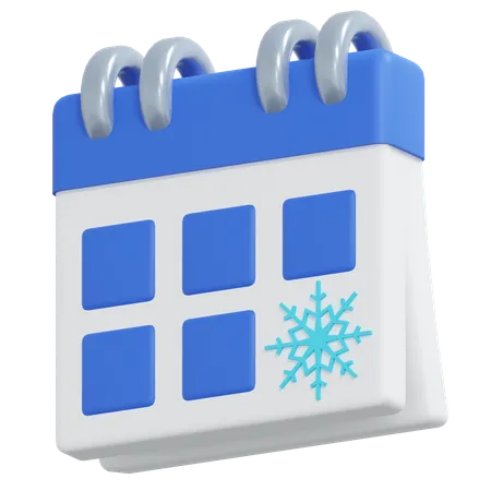 Calendrier d'hiver  3D Icon