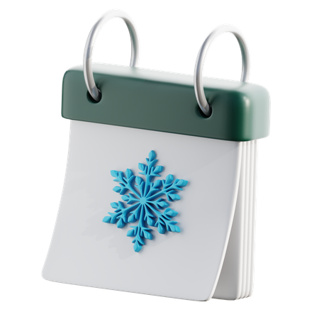 Calendrier d'hiver  3D Icon