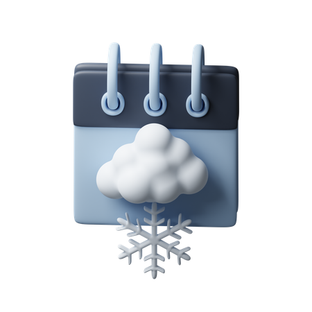 Calendrier d'hiver  3D Icon