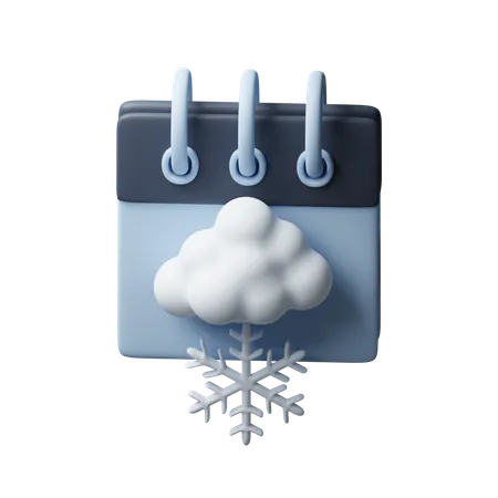 Calendrier d'hiver  3D Icon