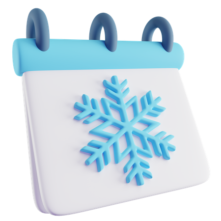 Calendrier d'hiver  3D Icon