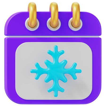 Calendrier d'hiver  3D Icon