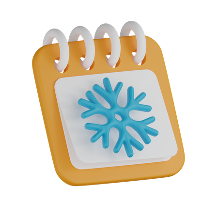 Calendrier d'hiver  3D Icon