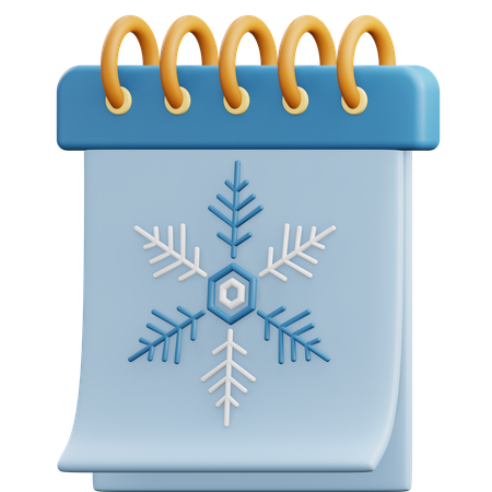 Calendrier d'hiver  3D Icon