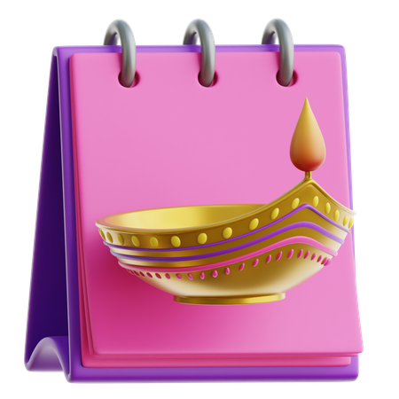 Calendrier de Diwali  3D Icon