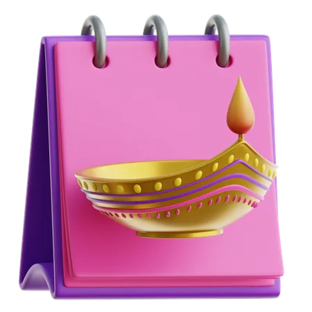 Calendrier de Diwali  3D Icon