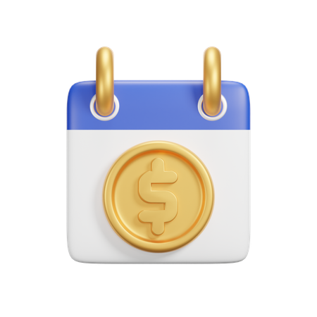 Calendrier en dollars  3D Icon