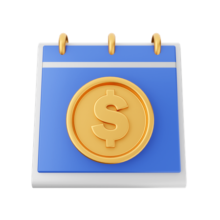 Calendrier en dollars  3D Icon