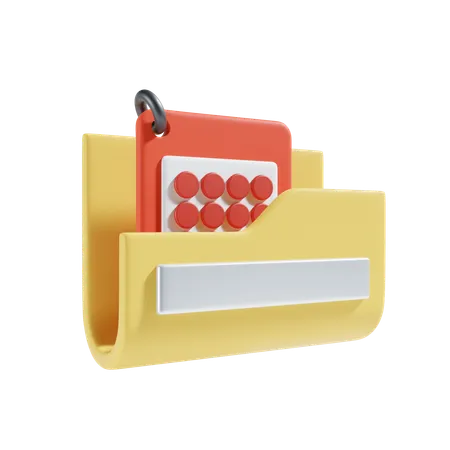 Dossier de calendrier  3D Icon