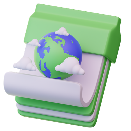 Calendrier du jour de la terre  3D Icon