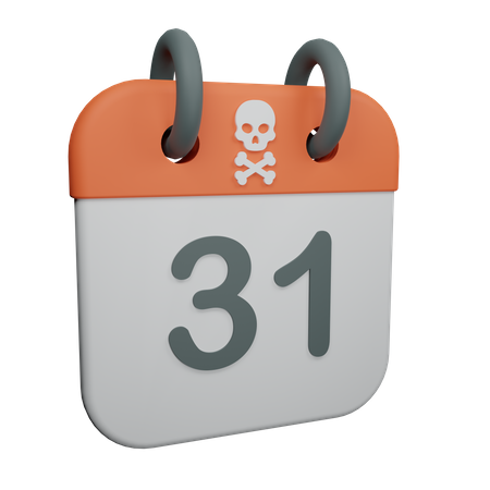 Calendrier du jour d'Halloween  3D Icon