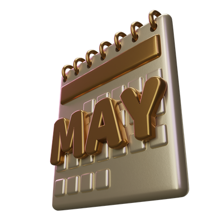 Calendrier du mois de mai  3D Icon