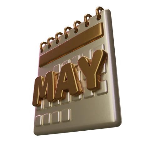 Calendrier du mois de mai  3D Icon