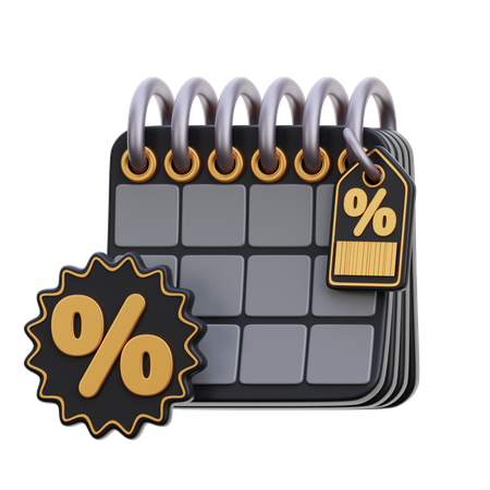Calendrier du vendredi noir  3D Icon