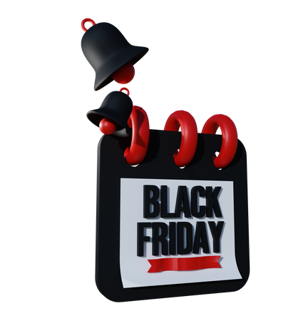 Calendrier du vendredi noir  3D Icon