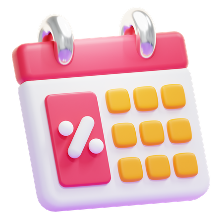 Vente d'événements du calendrier  3D Icon