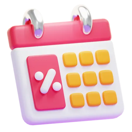 Vente d'événements du calendrier  3D Icon