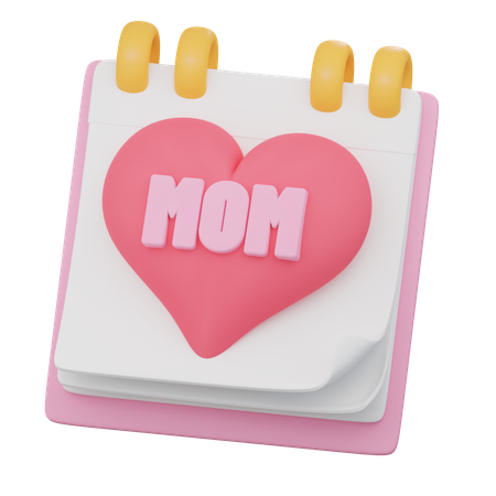 Calendrier de la fête des mamans  3D Icon