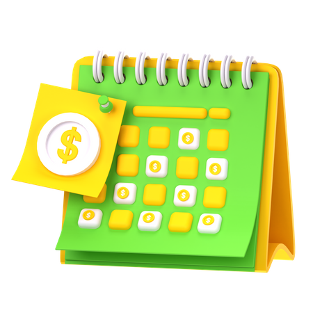 Calendrier des finances  3D Icon