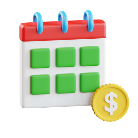 Calendrier financier  3D Icon