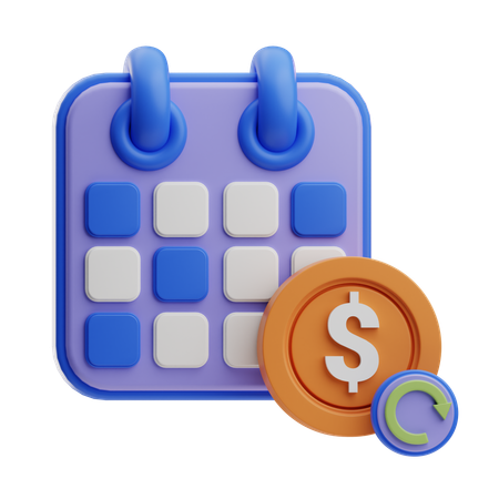 Calendrier financier  3D Icon