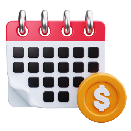 Calendrier financier  3D Icon