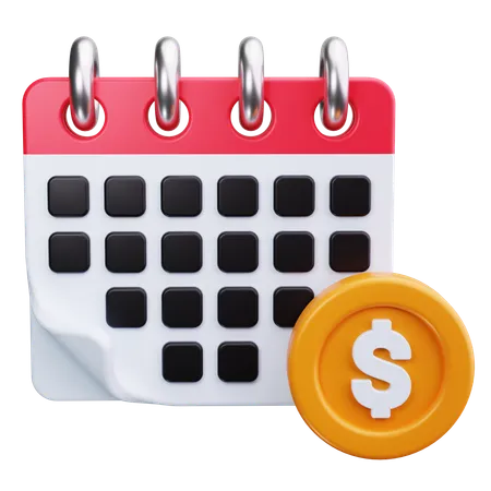 Calendrier financier  3D Icon