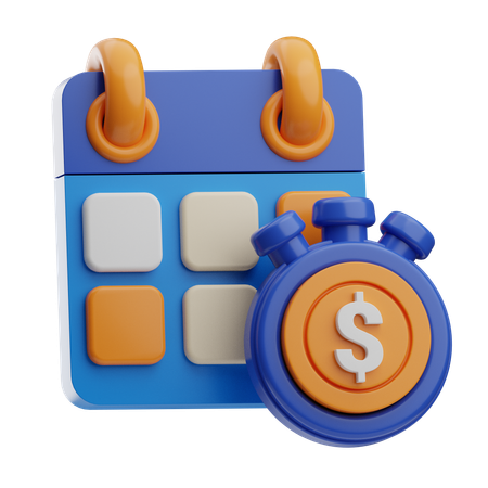 Calendrier financier  3D Icon