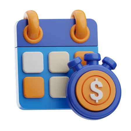 Calendrier financier  3D Icon