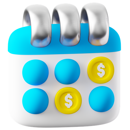 Calendrier financier  3D Icon