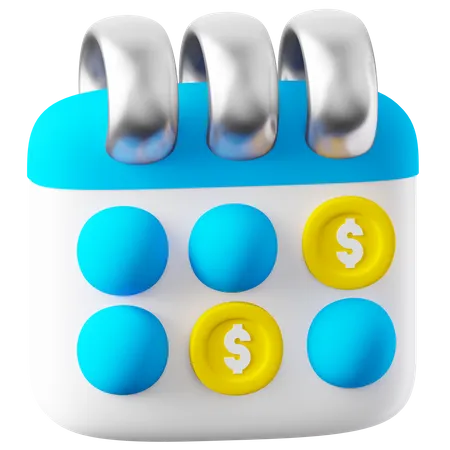 Calendrier financier  3D Icon